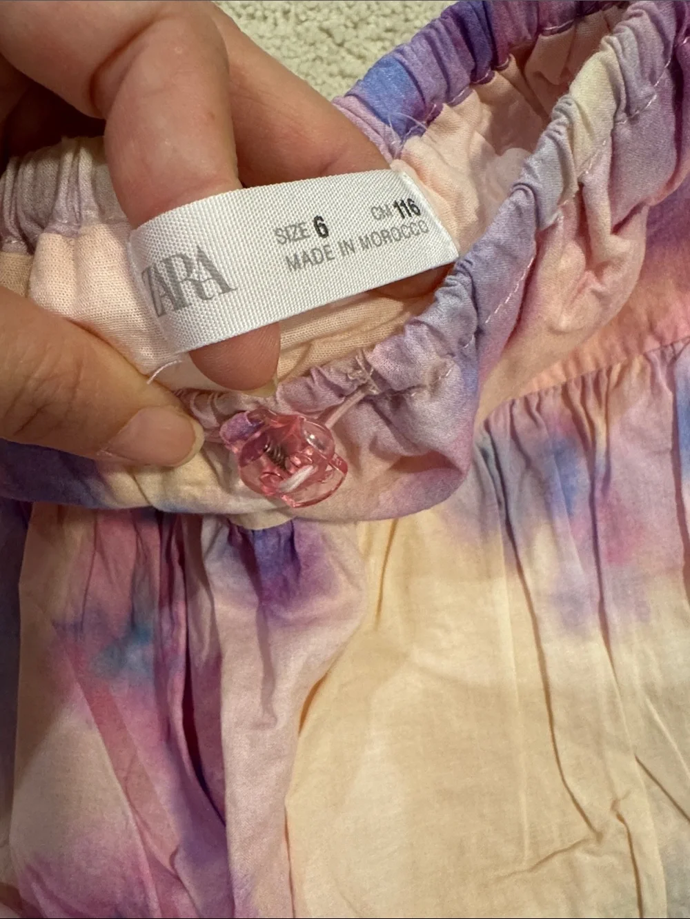 Zara Pink & Purple Tie-Dye Bandeau Top and Skirt Set